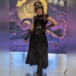 Steampunk Beautiful Costume with Accessories For Halloween
